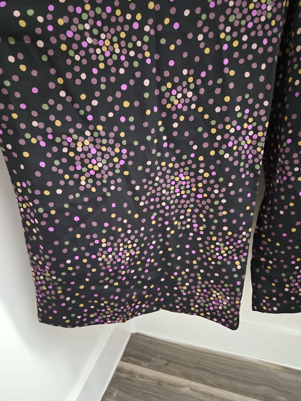 kate spade Black Pink Gold Polka Dot V-Neck Jumpsuit Size 2